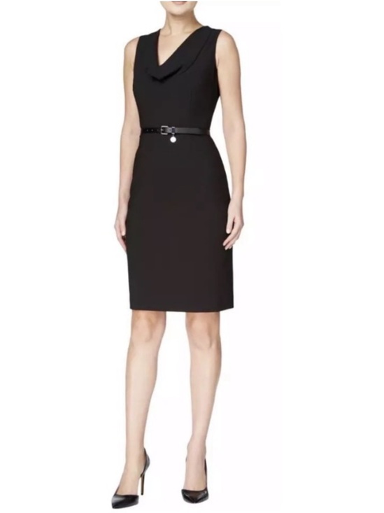 Calvin Klein Dresses & Skirts - Calvin Klein Black Sleeveless Sheath Dress with Belt
Size 6 NWT